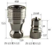 Raccord rapide pneumatique et hydraulique KZD en laiton en acier inoxydable