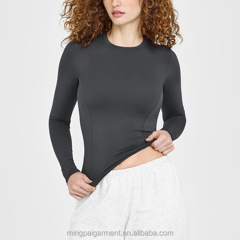 OEM Women Wear Slim Fit Baby Tees Ladies Workout Crop Top Solid Plus Size Sportswear T-shirt Yoga Tops Women's T-shirts