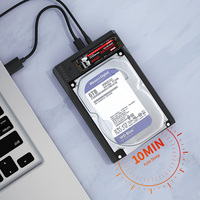 Station d'accueil DM M.2/SATA 2,5/3,5 pouces pour HDD/SSD avec interface USB 3.0 et affichage LED HD055