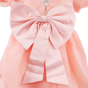 Robe de princesse à volants, manches bouffantes, tutu rose, robe en tulle pour filles, robe en dentelle pour <span class=keywords><strong>2</strong></span> à 12 ans - Product Image 3