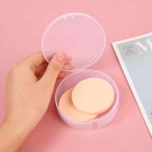 מותאם אישית קטן שקוף עגול אחסון אריזה מתנה תכשיטים במקרה פלסטיק איפור אבקת עלים המארגן - Product Image 3