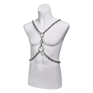 QKKQ BDSM - Cadena de Bondage, Ropa Interior Sexy para Hombre, Arnés Metálico, Cadena Fetiche con Collar y Esposas, Juguetes Sexuales Eróticos para Coqueteo - Product Image 3