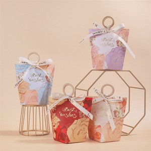 Boîte à chocolat de <span class=keywords><strong>mariage</strong></span> personnalisée avec logo, <span class=keywords><strong>chic</strong></span>, biodégradable, écologique, pliable, impression CMYK, boîte cadeau - Product Image 2