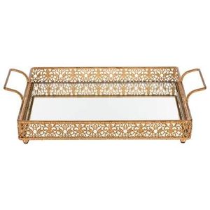 Vente chaude 3 pièces ensemble plateau de service alimentaire rectangulaire en acier inoxydable plaqué argent et or pour blocs à découper - Product Image 5