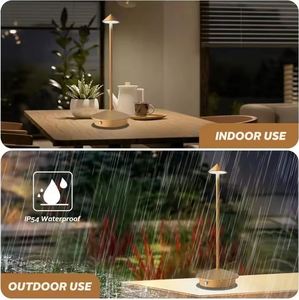 <b>Wireless</b> Touch LED <b>Table</b> <b>Lamp</b> Retro Bar USB Rechargeable Portable Night Lights for Restaurant Decor Simple Feature Battery - Product Image 4