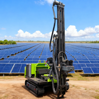 Pompe à piquet solaire TeZhong TZ539, adaptable aux sols souples/durs, système de grimpement à chaîne, spécifications de couleur personnalisables, haute efficacité