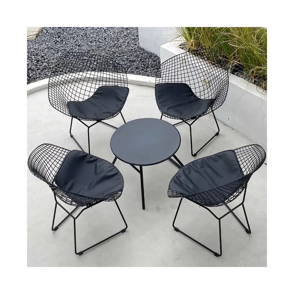 Cafe Outdoor Freizeit Tisch und Aluminium Esszimmers tuhl Metall Restaurant Terrassen möbel Aluminium Couch tisch Bistro Set