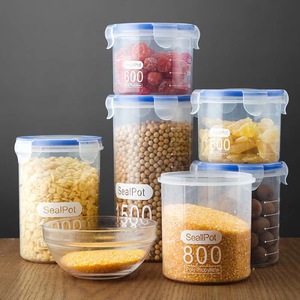 Yixin SealPot Food <b>Storage</b> <b>Containers</b> 600 800 1500Ml Transparent With Lid <b>For</b> <b>Kitchen</b> Grain And Dry Food <b>Storage</b> - Product Image 1