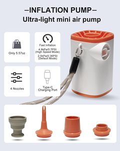 Mini pompe à air portable rechargeable, batterie externe 4,8 kPa, gonfleur électrique compact, batterie 4000 mAh, adaptateur de valve pour matelas de camping gonflables - Product Image 3