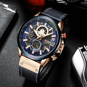 CURREN 8380 Chronograph Watch Big Dial Quartz Men Watches Casual <b>Clock</b> Made in China - Product Image 3