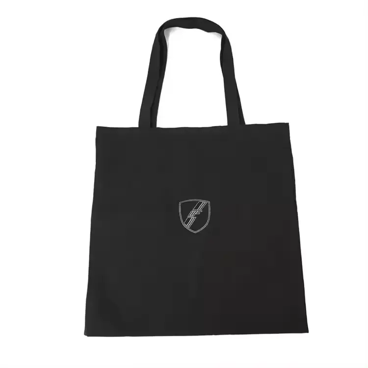 Bolso de lona negro de 12 Oz con logotipo a granel, venta al por mayor, bolsos de lona de algodón orgánico, proveedor de diseño, bolso de lona de lujo grande