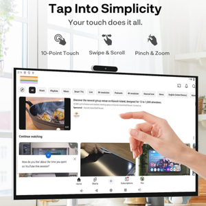 Monitor Touch da <span class=keywords><strong>32</strong></span> <span class=keywords><strong>Pollici</strong></span> con Fotocamera, Android 14, Schermo Portatile Wireless, Televisore LCD Mobile, Smart TV - Product Image 5
