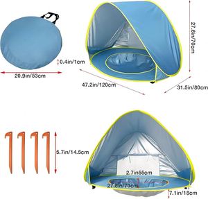 Unisex Kids Indoor Play <b>Tent</b> Polychrome Swimming Pool <b>Large</b> Space Waterproof Portable One Bedroom Three-season Quick - Product Image 4