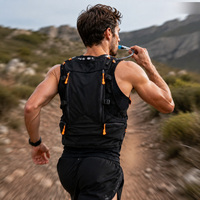 Gilet d'hydratation de course ultraléger personnalisé avec logo pour hommes et femmes, en maille respirante, sans rebondissement, avec poche à eau de 2L, pour marathon et trail