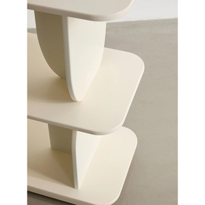 <span class=keywords><strong>Libreria</strong></span> moderna a 2 livelli in legno ad alta capacità <span class=keywords><strong>bianca</strong></span> da pavimento creativa - Product Image 3