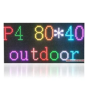 الجملة p4 led وحدة عرض فيديو إعلانات شاشة لوحة في الهواء الطلق كامل اللون أدى مجلس 320*160 مللي متر
