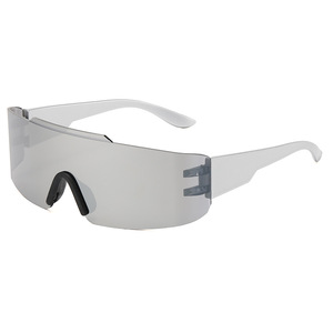 Teenyoun Y2K Rimless Futuristic Glasses Punk One Piece Sports Shades <strong>Wrap</strong> <strong>Around</strong> <strong>Sunglasses</strong> <strong>Women</strong> Mirror Sun Glasses Men Uv400 - Product Image 6