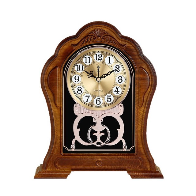 Antique Single Face Pendulum Clock for Living Room Plastic Quartz Needle Display Parts Included