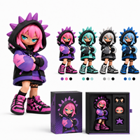 Figura de acción estilo Bad Girl, calidad premium, forma personalizada, mascota E-Girl rosa, figura de PVC, estatua de arte de la cultura pop.