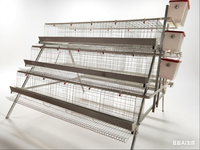 Cage à poulets de haute qualité à 4 étages et 5 portes, capacité de 96 poulets, en matériau galvanisé, pour utilisation en poulailler
