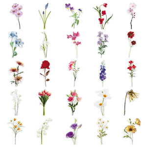 50 Uds. Pegatinas Creativas Personalizadas <span class=keywords><strong>de</strong></span> Flores Frescas <span class=keywords><strong>de</strong></span> Alta Estética <span class=keywords><strong>para</strong></span> Diario, Regalo, Cuaderno - Venta al por Mayor <span class=keywords><strong>de</strong></span> Fábrica - Product Image 4