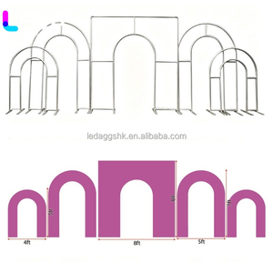 LEDA Heavy Duty Aluminum Vintage Detachable Wedding Arch <b>Backdrop</b> <b>Stand</b> with 3D Layered Design for Weddings & Events - Product Image 1