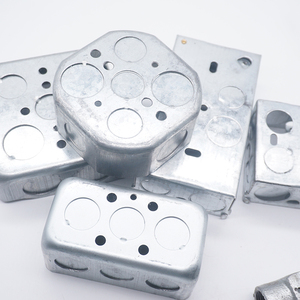 Electrical Box 2 Gang Electrical Accessories Cable Octagon Galvanized Square Junction Box Outlet Metallic Wire Gi Steel 2 Gang Deep Junction Box Large