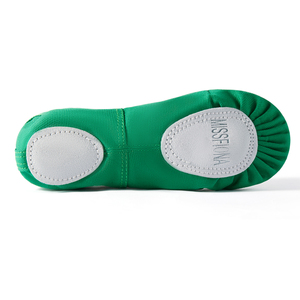 Zapatillas de Ballet Verdes para Mujer Adulta, Zapatillas de Bailarina de Lona Azul y Rosa Intenso, Zapatos de Baile de Salón con Punta Dividida - Product Image 4