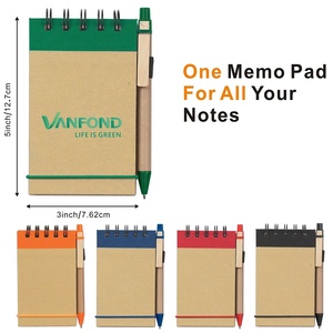 Sinh Thái Thân Thiện Với Văn Phòng Phẩm Kraft Kawaii Mini Giấy Xoắn Ốc Máy Tính Xách Tay Tùy Chỉnh Nhà Sản Xuất, Máy Tính Xách Tay Với Bút Bộ Quà Tặng - Product Image 2