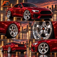 عجلات مصنوعة بالحدادة مقاس 18 و19 و20 بوصة لسيارات 350Z و370Z، بنمط 5x114.3 و5x120 و5x112 و5x115، مكونة من قطعتين أو ثلاث قطع، بطلاء كروم ثلاثي وحافة عميقة مصقولة
