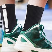 Kaus kaki sepak bola anak laki-laki, kaos kaki basket mendaki Ski atletik olahraga luar ruangan tebal betis