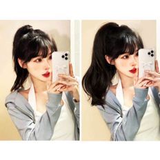 Extensions de cheveux humains vietnamiens à clipser de 30cm pour femmes Styles bouclés ondulés et Yaki Style queue de cheval surélevée WAe - Product Image 1