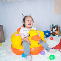 Lustige Ente PVC Kleinkind essen Fütterung Sofa Sitz aufblasbar Baby lernen sitzen Stuhl mit Musik