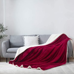 <span class=keywords><strong>Coperta</strong></span> trapuntata in <span class=keywords><strong>piumino</strong></span> di agnello a doppia faccia <span class=keywords><strong>coperta</strong></span> doppia in flanella tinta unita in poliestere coperte e plaid personalizzati - Product Image 6