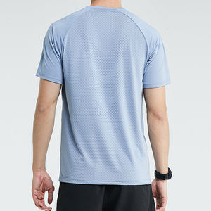 Venta caliente Medias de gimnasio de compresión de verano para hombres Camisetas de cuello redondo de secado rápido que debe <span class=keywords><strong>comprar</strong></span> para estudiantes universitarios y culturistas - Product Image 2