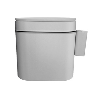 Poubelle en plastique élégante à couvercle hermétique pour dropshipping Shopify, idéale pour espaces étroits, classification des déchets secs et humides, salle de bain et cuisine - Product Image 2