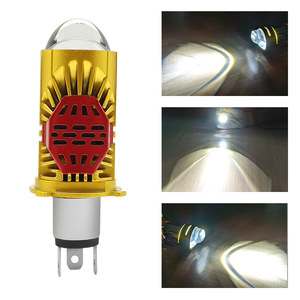 Phares LED QIDEWIN H4 70W 30000LM avec lentille jaune, feux de voiture à faisceau haut et bas intégrés M01J - Product Image 4