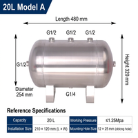 Réservoir d'air horizontal modèle A de 20 L