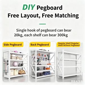 מדפי מחסן בינוניים של היצרן, מדפי אחסון משטחים, מדפי אחסון, ריהוט משרדי - Product Image 2