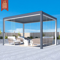Nouveau design Gazebo en aluminium Pergola de jardin bioclimatique avec pergola électrique latérale en aluminium