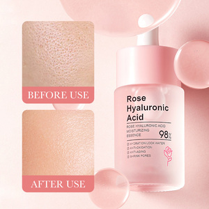 Suero Facial Vegano Natural de Rosas OEM/ODM con Ácido Hialurónico y Glicerina, Hidratante Reductor de Poros GZ RTS, Pedido Mixto al por Mayor - Product Image 2