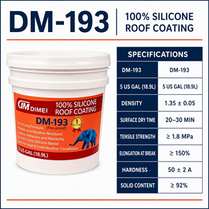 DIMEI DM-193 Silicone Rubber Roof Coating Waterproof <strong>Spray</strong> Applied UV Resistant Liquid <strong>Waterproofing</strong> for Flat Roof - Product Image 4