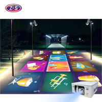 Projecteur de sol lumineux immersif à projection interactive au sol