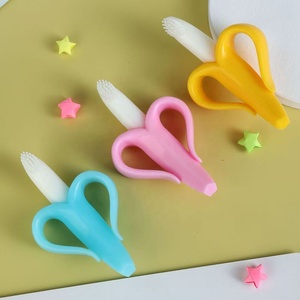 Nuevo mordedor de silicona en forma de plátano para bebés, cepillo de dientes para niños, juguetes sensoriales, mordedores de silicona sin BPA para bebés - Product Image 2