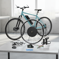 Kit de conversion vélo électrique Mtx Wheel 48V 52V 60V 72V 1000W avec contrôleur intelligent, moteur de moyeu avant LED et poignée de guidon rotative