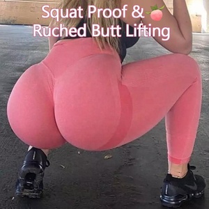 Taille haute femmes pantalons de sport Leggings pêche bout à bout pantalons de Yoga Gym Fitness Leggings Push Up femmes jambières d'entraînement porter des ensembles - Product Image 5