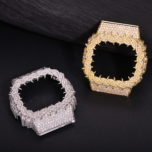 Boîtier de <span class=keywords><strong>montre</strong></span> de luxe en moissanite VVS sertie de pierres, compatible avec les montres <span class=keywords><strong>Casio</strong></span> G-Shock DW6900RL-1AC, pièces de <span class=keywords><strong>montre</strong></span> Hip Hop en gros - Product Image 3