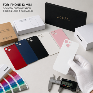 Verre arrière haute densité pour iPhone 13 mini, assemblage de boîtier arrière, pièces de rechange durables en verre trempé pour la porte de la batterie - Product Image 2