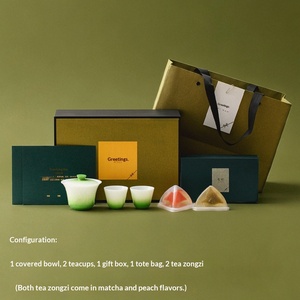 Moji New Boat Festival Covered <b>Bowl</b> Tea Set Business Gift Box Home Gift New <b>Chinese</b> Kung Fu Tea Set - Product Image 6