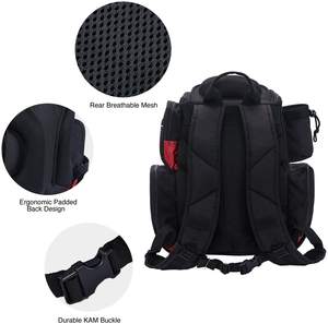 Grande attrezzatura da pesca impermeabile zaino custodia con 4 vassoi e parapioggia protettiva e 4 Tackle Box 2024 - Product Image 3